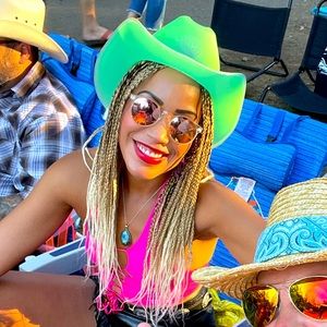 Neon Cowboys Green Glow light up Cowboy Hat